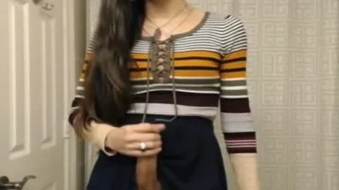 Shegirl Jerking bushy gigantic cock Online