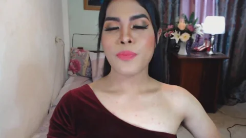 asian Beauty sheboy dirty wang handjob
