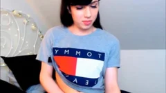 teen ladyboy Jerks hirsute shlong