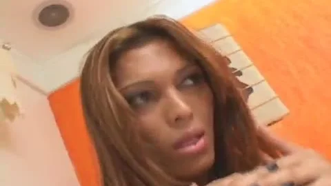 latin chick lady-man With A humongous penis acquires A Facial After Taking penis