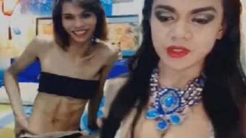 sleazy duett shemale playgirl sucking Each Other 10-Pounder