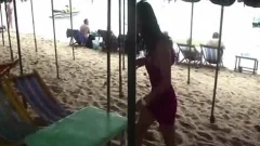 oriental lady-man Provokes The Cameraman