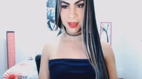 yummy nice-looking ladyboy Rubs Her 10-Pounder And Balls