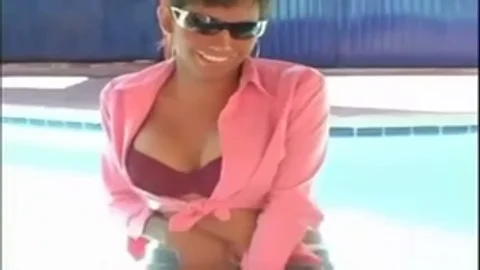busty tranny Gives A Titjob And receives anal pounding