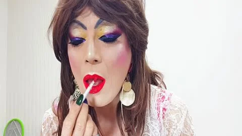 tranny Niclo After Makeup Masturbation4
