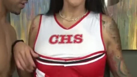 TS Cheerleader three-some