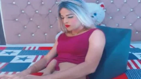 ladyboy web camera Show large ramrod Jerking