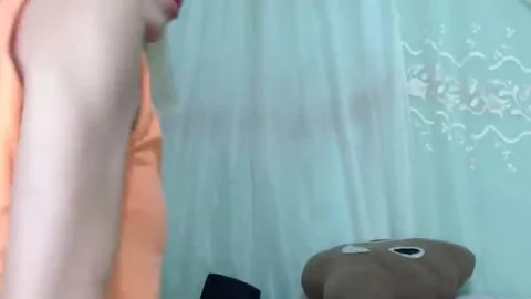 wild tranny Katheriina With gigantic penis VS dildo By L7P