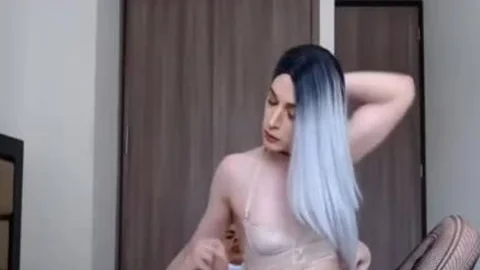 legal age teenager Trans pair butthole-copulation cam
